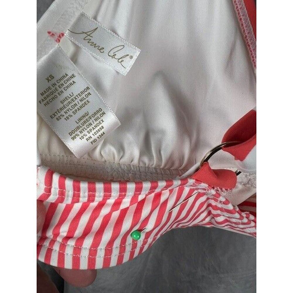 NWT Anne Cole Women's Coastal Palm Printed Banded Cross-Back Bikini Top XS - Picture 5 of 6